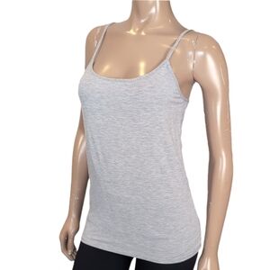 3/$20 Essential Spaghetti Strap Cami Heather Grey Adjustable Womens Size Medium